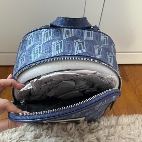 Karl Lagerfeld Paris Blue Adele Backpack Women\'s Backpack main image 4